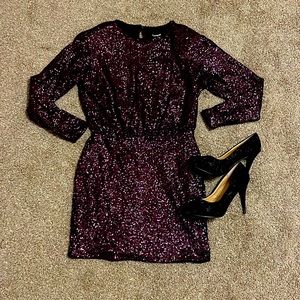 Express Sequin Dress - Purple